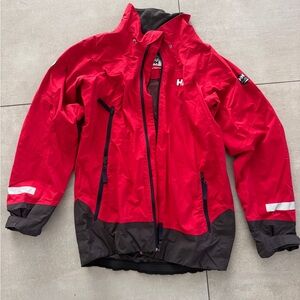 Helly Hansen Red and grey Jacket shell rain jacket size 10 y